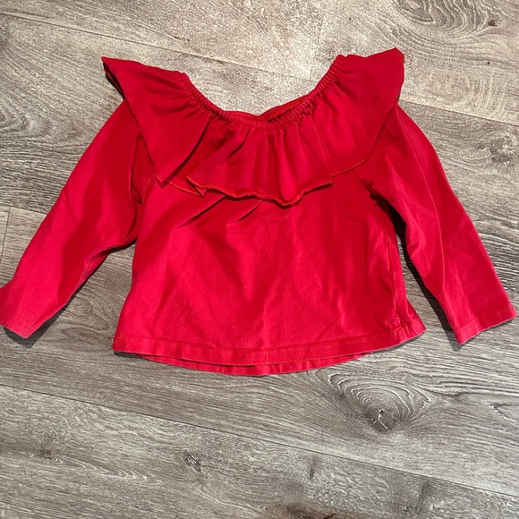 Red Ruffled Kids Top - Picture 1 of 1